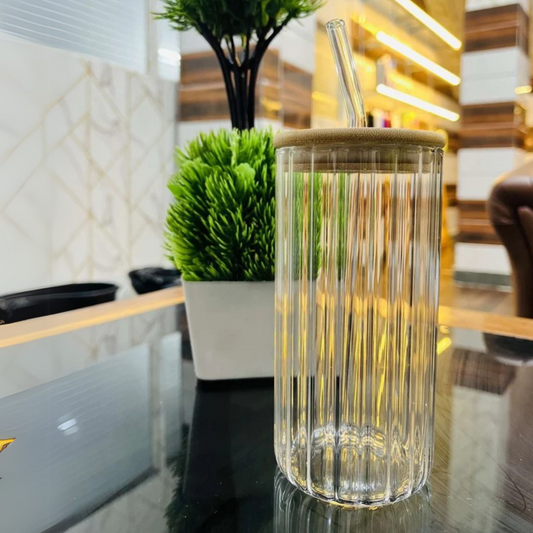 Ribbed Glass Tumbler