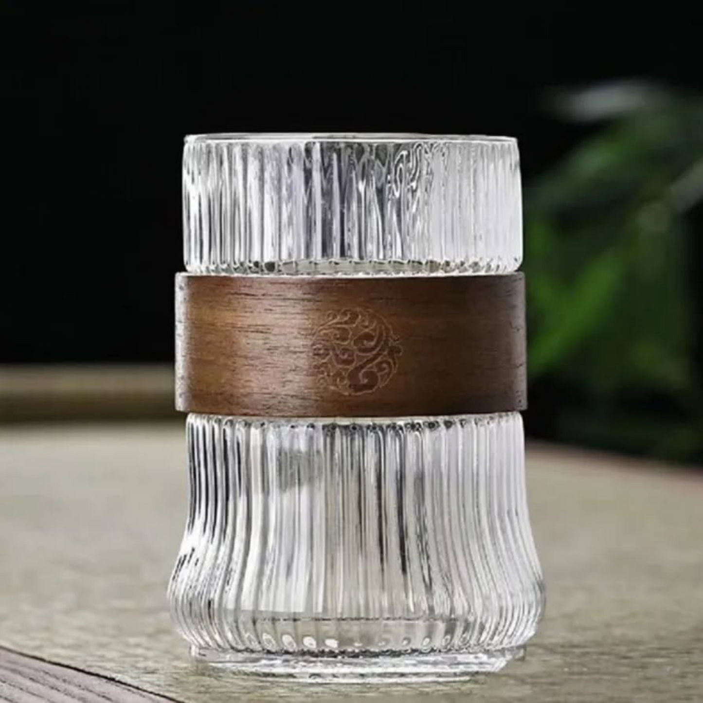 Top Wooden Strip Glass